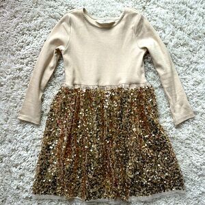H&M Gold Sequin Knit Dress